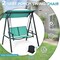 Durable Green Steel Frame 2-Person Outdoor Swing with Adjustable Polyester Canopy